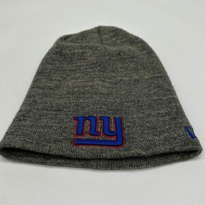 New‎ York Giants Beanie Hats Adult OSFA Grey Knitted NFL Football Mens New Era